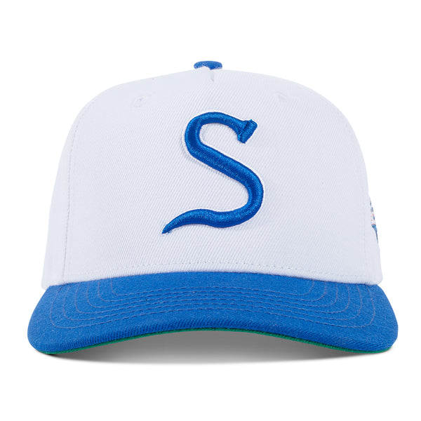 S logo two tone (blue/white)